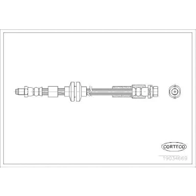 Afbeelding van CORTECO 19034669 Remslang 415mm FORD: C Max