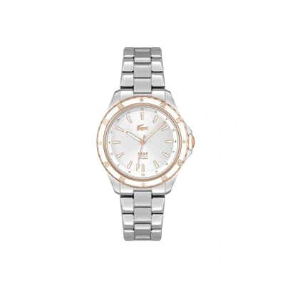 Afbeelding van Lacoste Santorini Horloge silvercoloured/white, Dames, Maat: One Size, Silver coloured/white