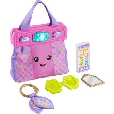 Afbeelding van Fisher Price Interactieve handtas en 4 accessoires voor baby&#039;s peuters vanaf 6 maanden
