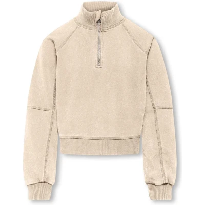 Afbeelding van KIDS ONLY Trui Donna Half Zip Ecru 128
