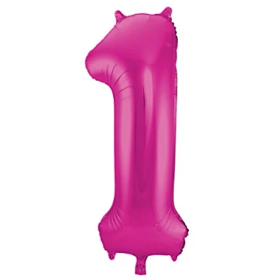 Afbeelding van Ballon folie 0 roze metallic mat 86cm