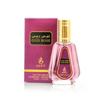 Image de Eau de Parfum Arab en Spray 50 ml Pour Femme Fabriqué à Dubai Senteur Oriantal (Oud Rose)