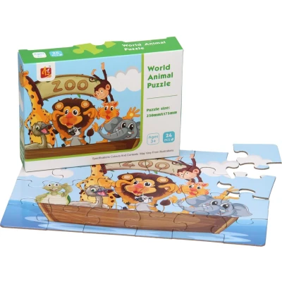 Afbeelding van Puzzel Dierentuin, 24st.