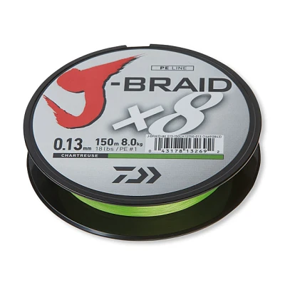 Afbeelding van Daiwa J Braid X8 0.20mm 150m chartr. Gevlochten lijn