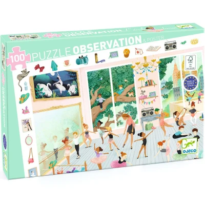 Afbeelding van Djeco observatiepuzzel de dansschool 100st