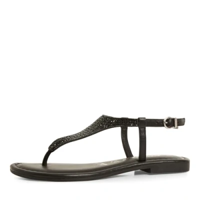Afbeelding van Tamaris Teensandalen, Dames, Maat: 40, Black glam Schoenen