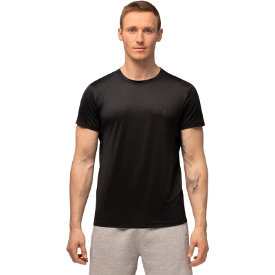 Afbeelding van DANISH ENDURANCE Sport T Shirt voor heren Quick Dry Ronde Hals Gerecycelde Materialen Zwart M