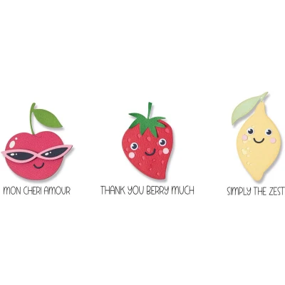 Afbeelding van Sizzix Thinlits Die Set Fruity Friends #1 by Pete Hughes