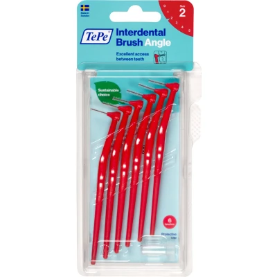 Afbeelding van 10x TePe Angle Interdentale Ragers 0,5 mm Rood 6 stuks