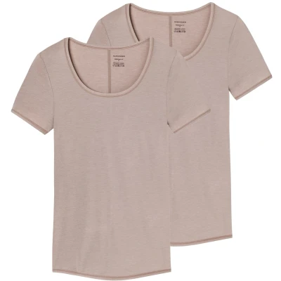 Afbeelding van Schiesser 2PACK Hemd, Dames, Maat: 36, Braun