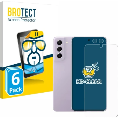 Afbeelding van BROTECT Screenprotector voor Samsung Galaxy S21 FE 5G (Voor+Camera) Folie Beschermfolie transparant (6 Stuks)