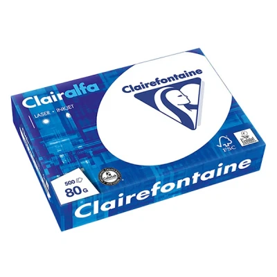 Image de Ramette 500 Feuilles ClaireFontaine Clairalfa Papier A4 80g