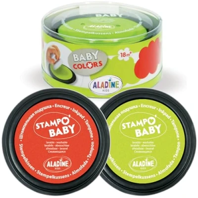 Image de Aladine Tampons Stampo Baby : Rouge/Vert anis