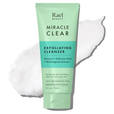 Afbeelding van Rael Miracle Clear Gezichtsreiniger, peeling, Koreaanse huidverzorging, anti puistjes, vette en acne gevoelige huid, poriënreiniging hydraterend, barnsteenzuur (150 ml)