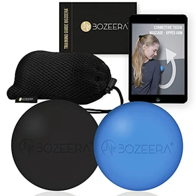 Afbeelding van BOZEERA Lacrosse Ballen 2x 6cm Ball Massageballen Balls Triggerpoint Inclusief Video Handleiding Poster &amp; Tas