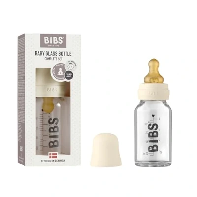 Afbeelding van BIBS Fles Glas Ivory 110ml