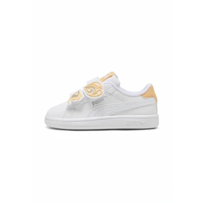 Afbeelding van Puma Smash Sneakers laag voor kinderen, Maat: 28, White almost apricot Kunststof