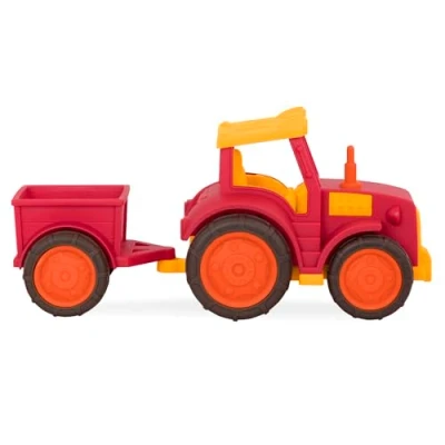 Afbeelding van Wonder Wheels by Battat Tractor met aanhanger, kleur rood, VE1018Z