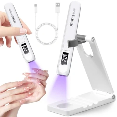 Afbeelding van JEDWKFA uv gelnagellamp, mini ledlamp, lamp, led, draagbaar, lamp met houder, semi permanent, nageldroger, voor alle gels