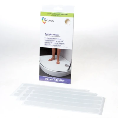 Afbeelding van Secucare anti slip sticker langwerpig voor binnen 12 stuks, transparant