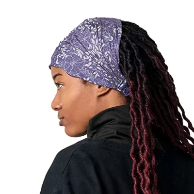 Afbeelding van Duurzame brede voorgevormde yoga hoofdband Eco vriendelijke katoenen hoofdbanden voor vrouwen Bohemian elastische banden Paars