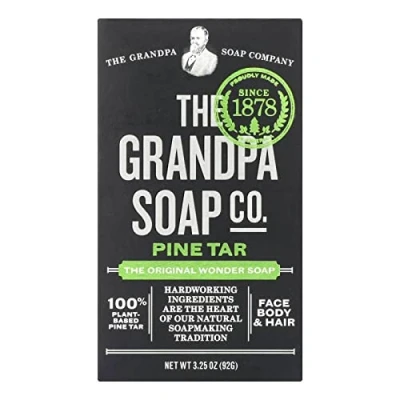 Afbeelding van Teerzeep Pijnboomteer Zeep 120 gr. Psoriasis The Grandpa Soap Co.