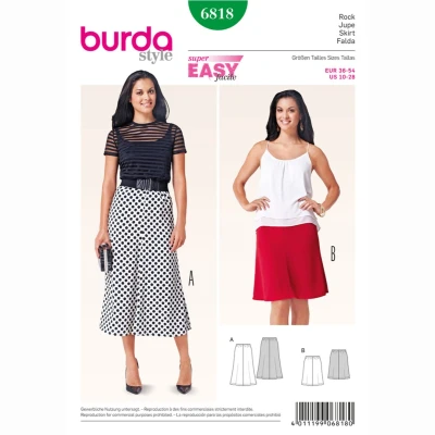 Afbeelding van Burda Naaipatroon 6818 Rok in variaties