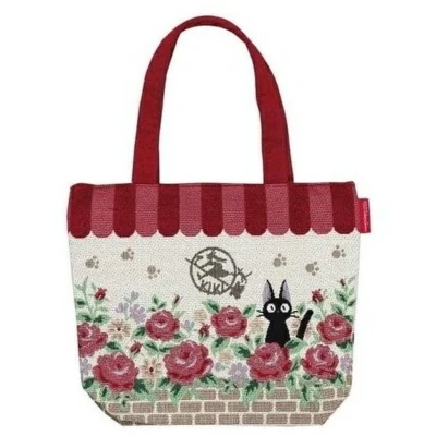 Afbeelding van Ghibli Kiki&#039;s Vliegende Koeriersdienst Tote Bag Jiji Rozen