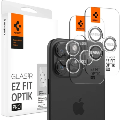 Afbeelding van Spigen Optik iPhone 15 Pro/15 Pro Max Camera Protector Clear (2 Pack)