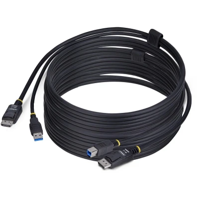 Afbeelding van StarTech.com DU12210 KVM CABLE toetsenbord video muis (kvm) kabel Zwart 3,1 m