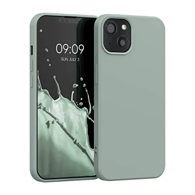 Afbeelding van kwmobile telefoonhoesje geschikt voor Apple iPhone 13 Hoesje smartphone Back cover in grijsgroen