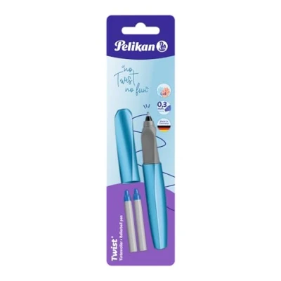 Afbeelding van Pelikan Twist roller, in doosje, lichtblauw liquid ink roller