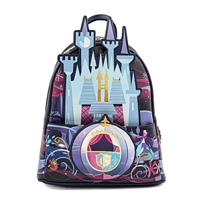 Afbeelding van Loungefly Disney Mini rugzak, kasteel, Assepoester, meerkleurig, één maat, Meerkleurig
