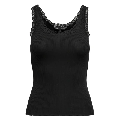 Afbeelding van ONLY Onlsara Sharai TANK Top, Dames, Maat: Large, Black