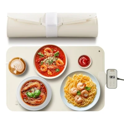 Image de VEVOR Chauffe Plat Électrique Plateau Chauffant Enroulable 60x40 cm pour Buffet