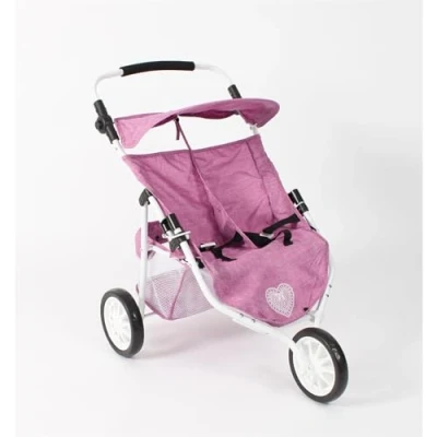 Afbeelding van Jogger kinderwagen met 3 wielen voor 2 poppen