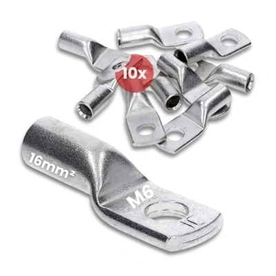 Afbeelding van 10 stuks Kalitec HR16 6 standaard buiskabelschoenen 16mm² M6 I zonder kijkgat Made in Germany