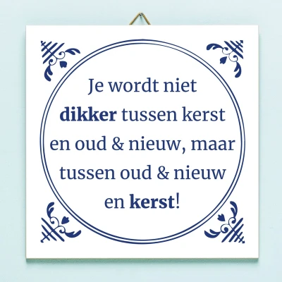 Afbeelding van Tegeltje Kerstkilo&#039;s