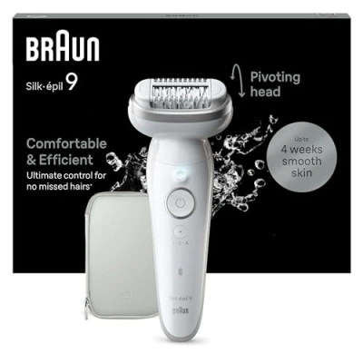 Afbeelding van Braun Silk·épil 9 Epilator Voor Eenvoudige Ontharing Langdurig Gladde Huid 011 Wit/Zilver