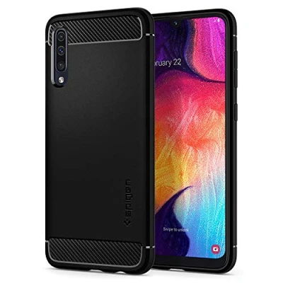 Afbeelding van Spigen Rugged Armor beschermhoes compatibel met Samsung Galaxy A40 mat zwart