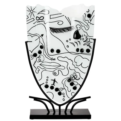 Afbeelding van Gilde Glas Vaas Modern Art