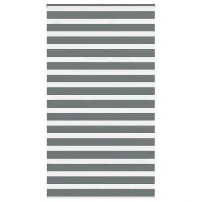 Afbeelding van vidaXL Zebra rolgordijn 135x230 cm stofbreedte 130,9 donkergrijs