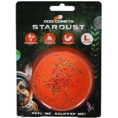 Afbeelding van Dog Comets Ball Stardust M 2 Pack 6 cm Hondenspeelgoed Oranje