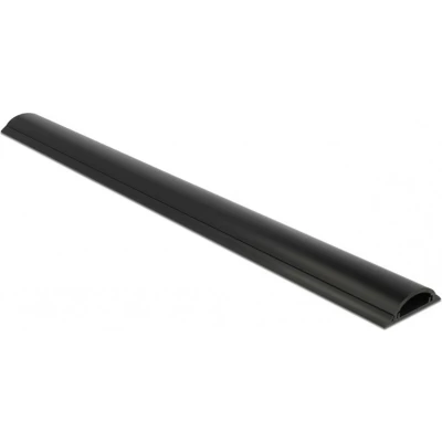 Afbeelding van Kunststof kabelgoot half rond met zelfklevende plakstrip 100 x 5 cm / zwart