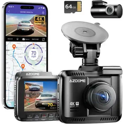 Afbeelding van AZDome GS63H Pro True 4K 2CH Wifi GPS 64gb dashcam voor auto