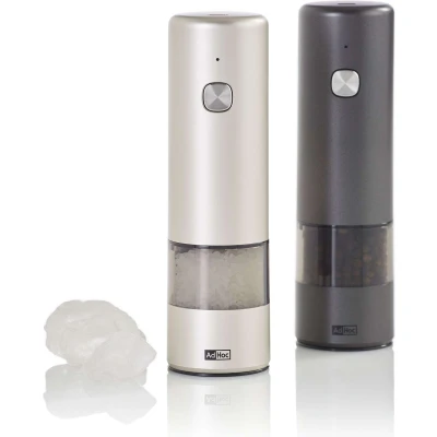 Afbeelding van AdHoc i. Mill Elektrische Peper &amp; Zoutmolenset 17cm Lichtgrijs Donkergrijs