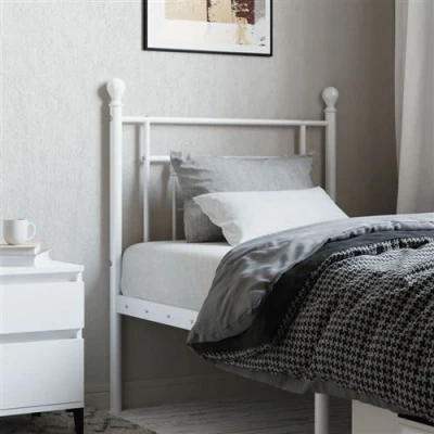 Afbeelding van vidaXL Hoofdbord 75 cm metaal wit
