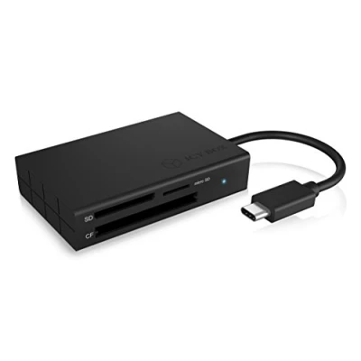 Image de Icy box ib cr401 c3 usb 3.0 (3.1 gen 1) type c noir lecteur de carte mémoire