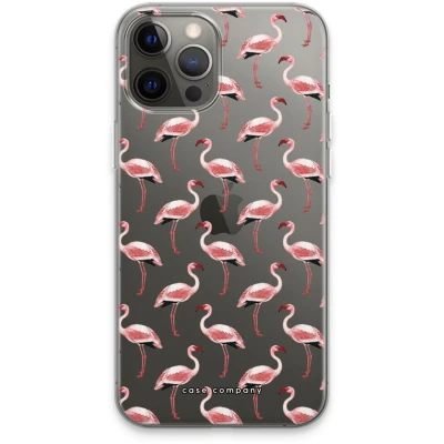 Afbeelding van Case Company® hoesje geschikt voor iPhone 13 Pro Max Flamingo Soft Cover Telefoonhoesje Bescherming aan alle Kanten en Schermrand