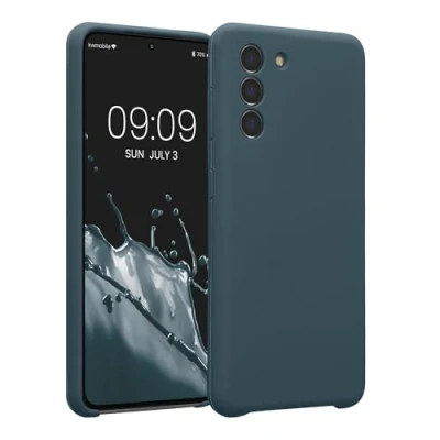 Afbeelding van kwmobile Housse compatible avec Samsung Galaxy S21 coque de téléphone protection souple en TPU silicone ardoise foncée
